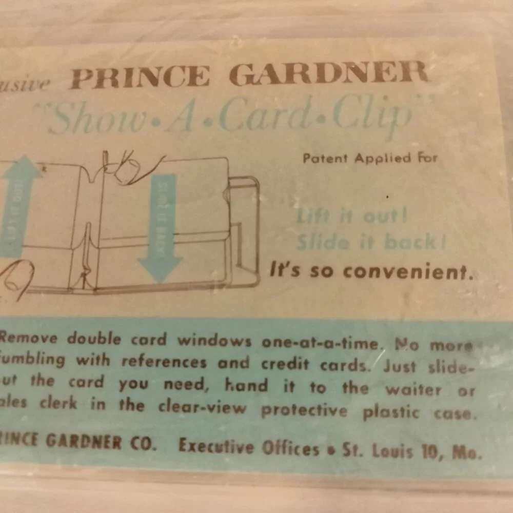 Prince Gardner Show A Card Clip Exclusive Wallet Insert Clear Protective Case